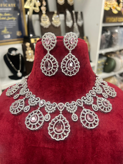 AD Baby Pink Necklace Set