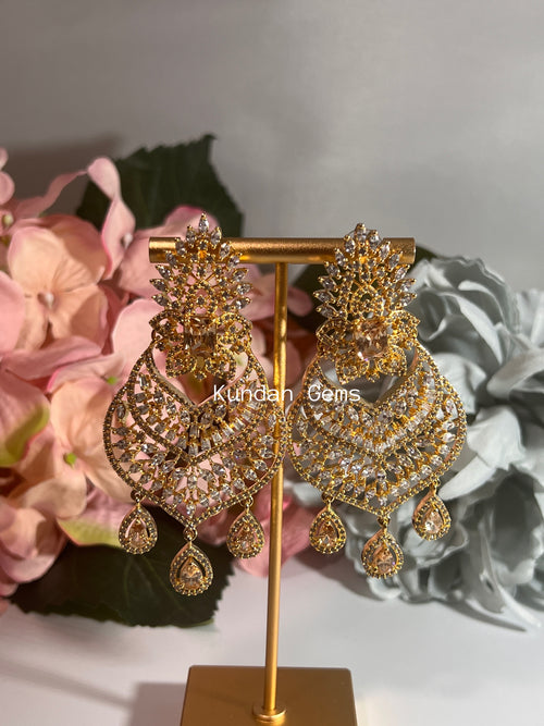 Gold AD Earrings