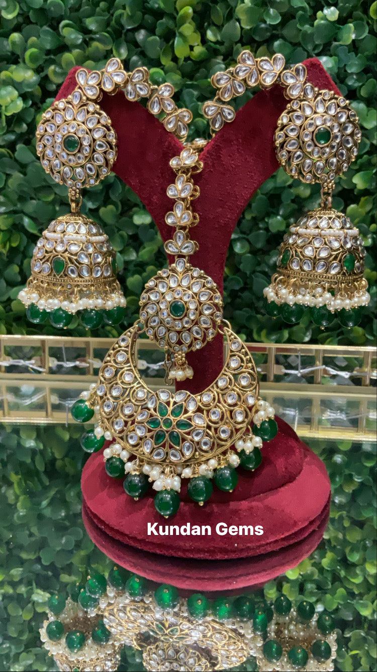 Buy heavy earrings and tikka in India @ Limeroad