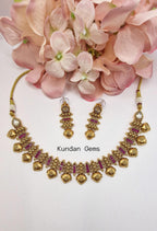 Rajwadi Ruby Necklace Set