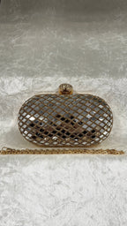 Mirror Oval Clutch Bag