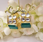 Green Moissanite Hoops