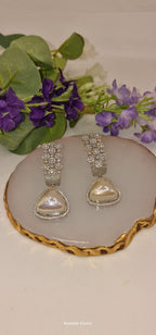 American Diamond Pearl Earrings