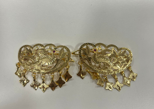 Punjabi Traditional Gold Hair Clips