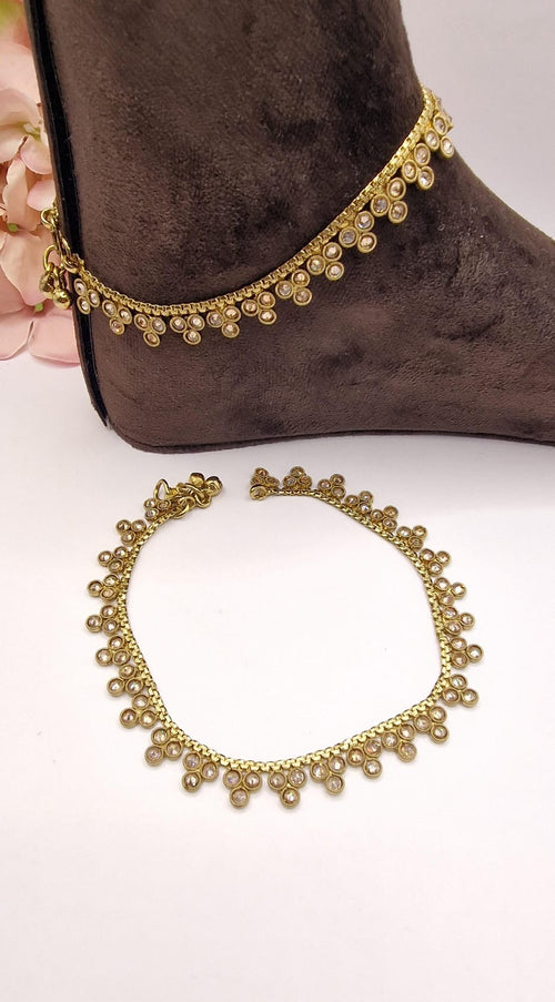 Antique Sleek Polki Anklet