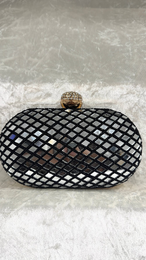 Mirror Oval Clutch Bag