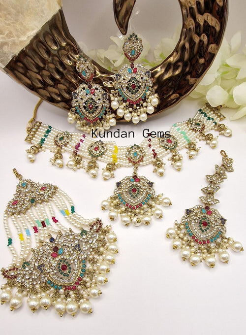 Pakistani Collar Style 4 Piece Set