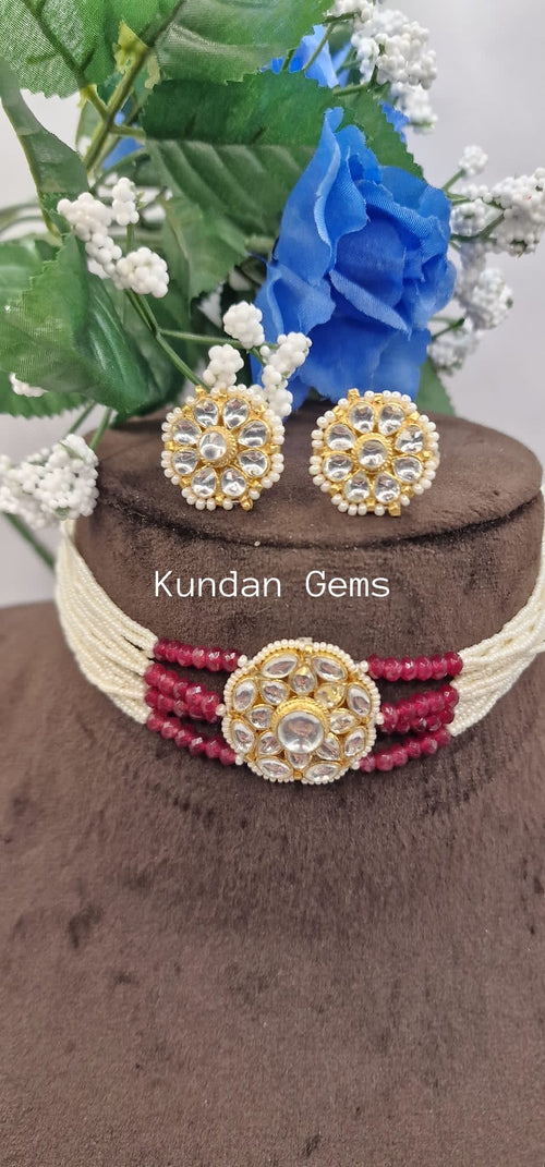Pachi Kundan Sleek Choker Set