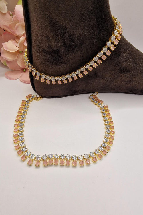 Gold Polish AD Anklet