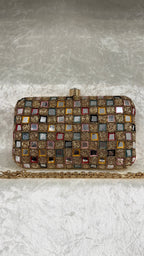 Rectangle Multi Mirror Clutch Bag