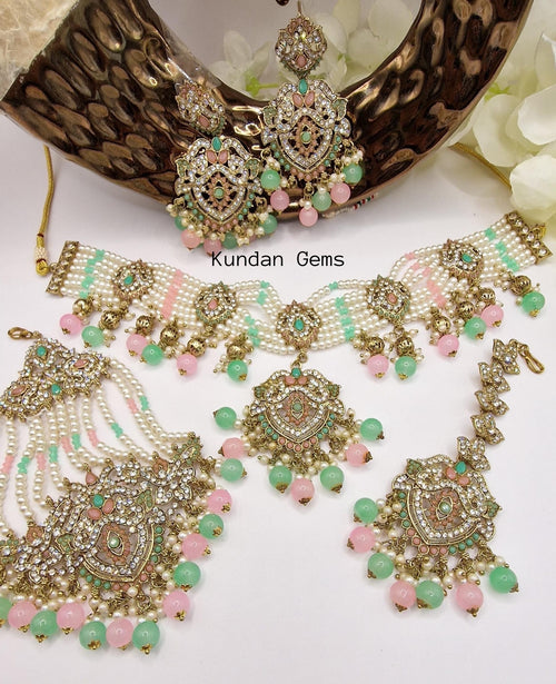 Pakistani Collar Style 4 Piece Set