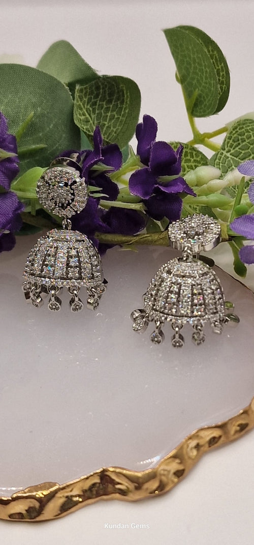 Small American Diamond Jhumki