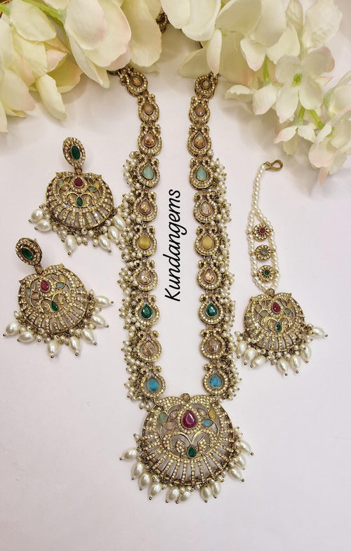 Antique Polish Polki Long Mala Set