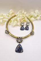 Antique Polish Precious Stone Hasli Necklace Set
