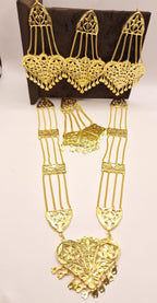 Gold look alike long necklace set