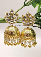 Pachi Kundan Medium Jhumki
