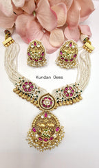 Rajwadi Ruby Collar Style Set