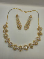American Diamond Gold Polish Necklace Set