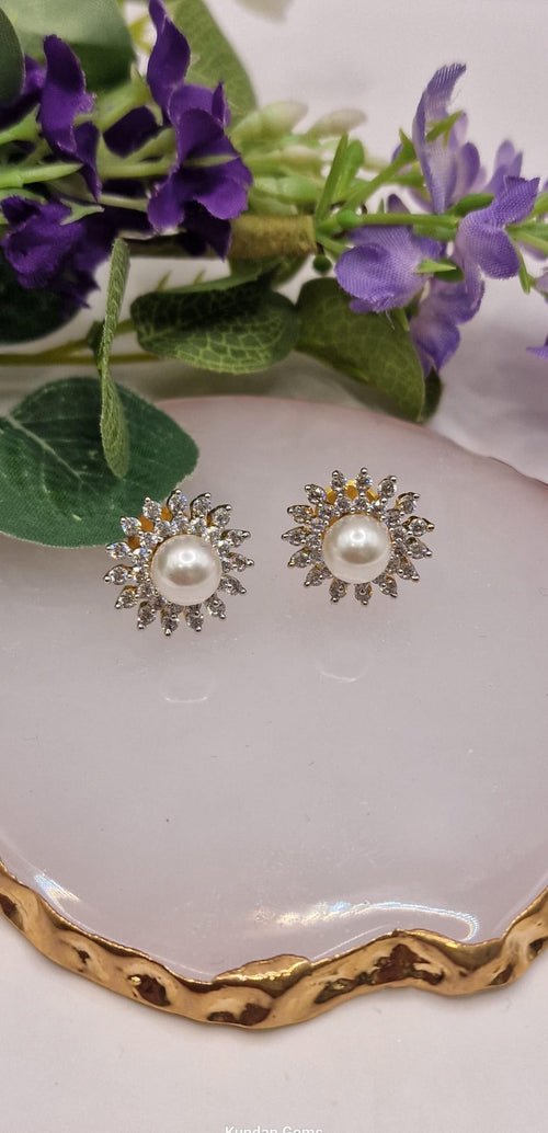 Small Cute AD Pearl Studs