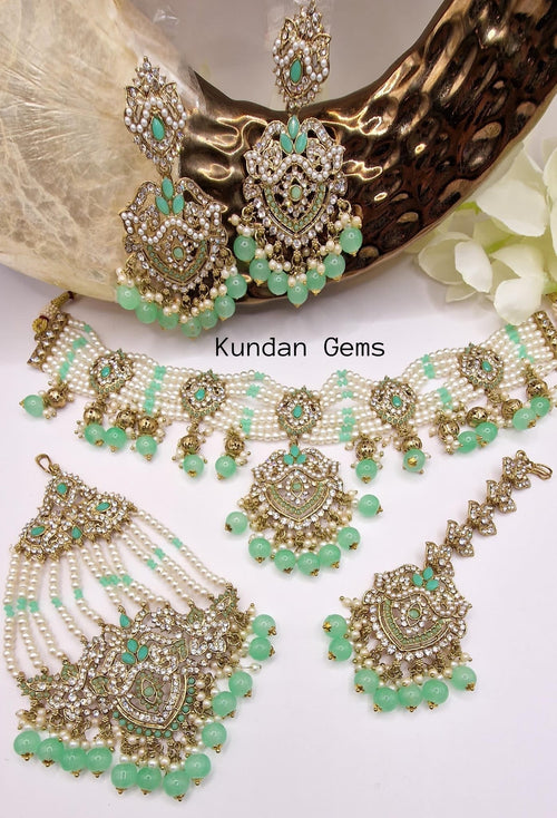 Pakistani Collar Style 4 Piece Set