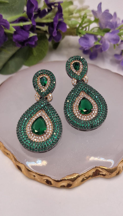 Victorian Polish American Diamond Earrings