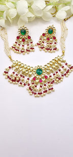 Ruby Pachi Kundan Choker Set