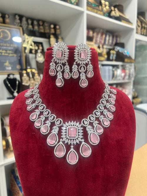 AD Baby Pink Necklace Set