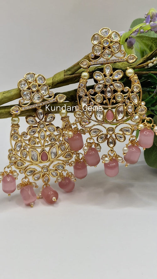 Medium Uncut Kundan Earrings