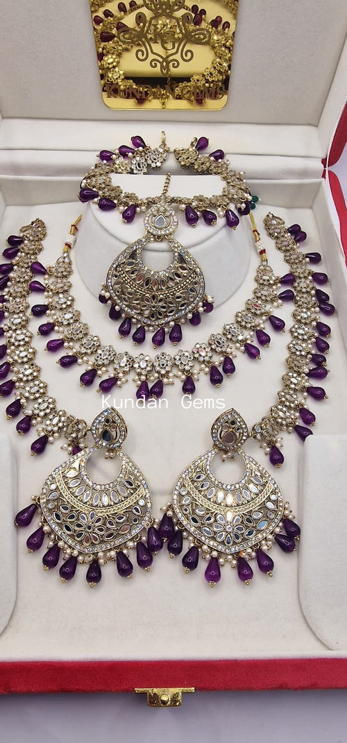 Mirror Necklace Bahubali Set