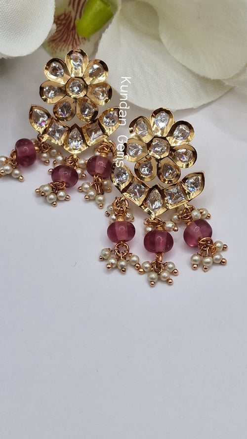 Uncut Kundan Small Stud Earrings