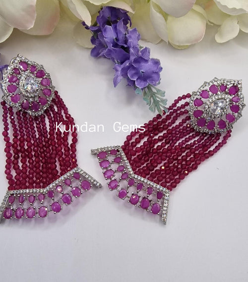American Diamond long earrings