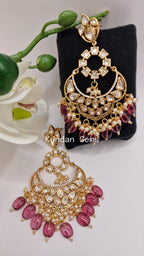 Uncut Kundan Ruby Earrings