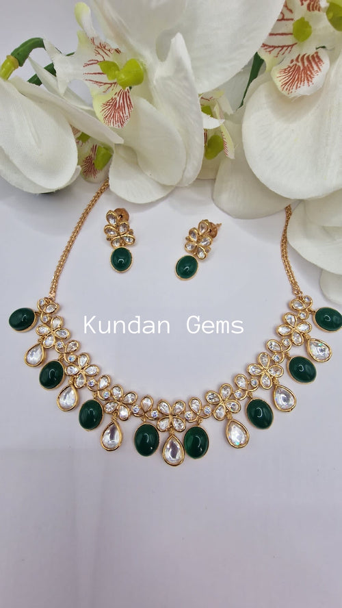 Uncut Kundan Simple Necklace Set