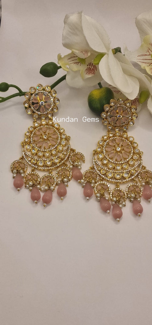 Uncut Kundan Statement Earrings