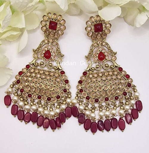 Statement Polki Earrings