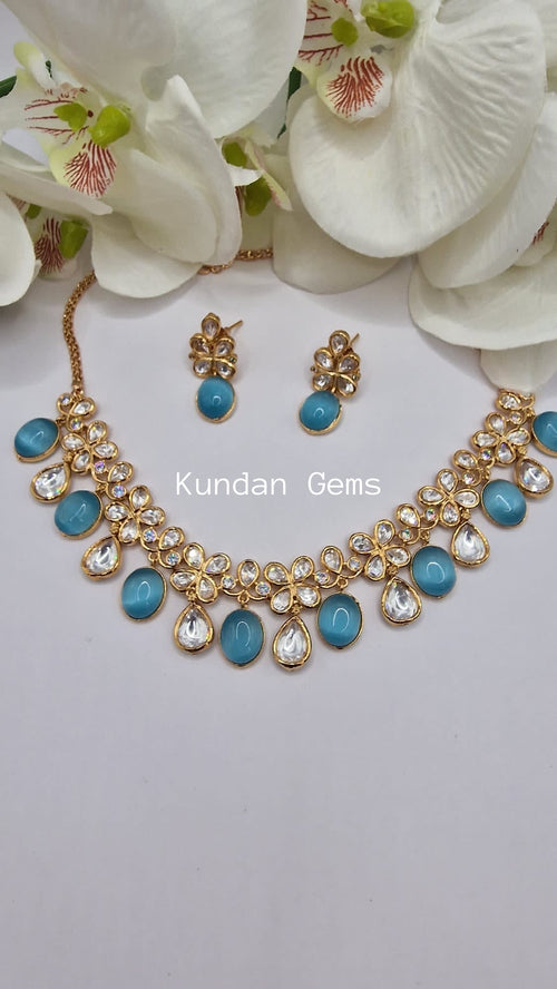 Uncut Kundan Simple Necklace Set