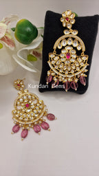 Ruby Uncut Kundan Earrings