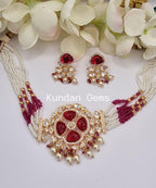 Uncut Kundan Ruby Choker Set