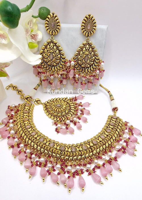 Handmade Gold Necklace Set