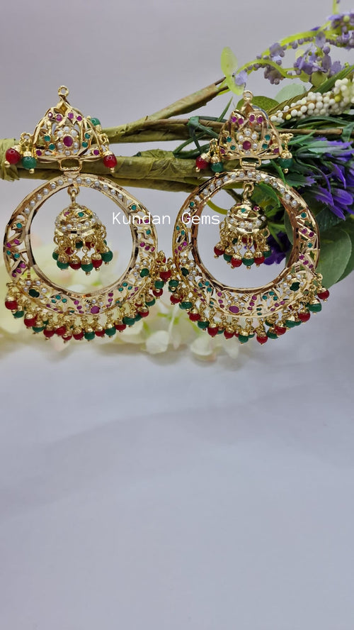 Jadau Small Hoop Style Earribgs