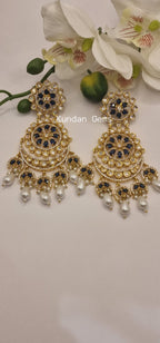 Uncut Kundan Statement Earrings