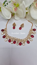Uncut Kundan Simple Necklace Set