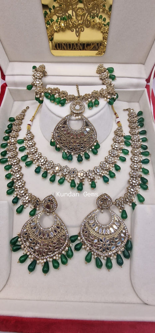 Mirror Necklace Bahubali Set
