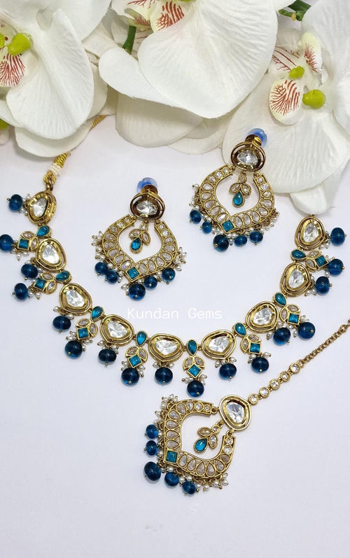 Uncut Kundan + Polki Necklace Set