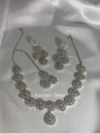 Silver AD Necklace Set