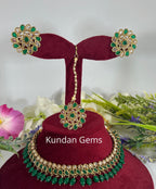 Polki Green Necklace Set