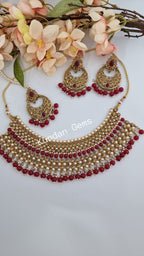 Burgundy Necklace Set