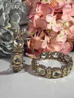 Uncut Kundan Thick Screw on Kada