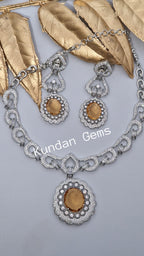 American Diamond Rust Pendent Set