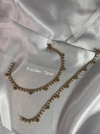Sleek gold anklet